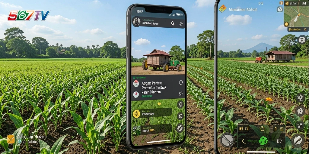Screenshot menunjukkan petani mengurus tanaman di 567TV.