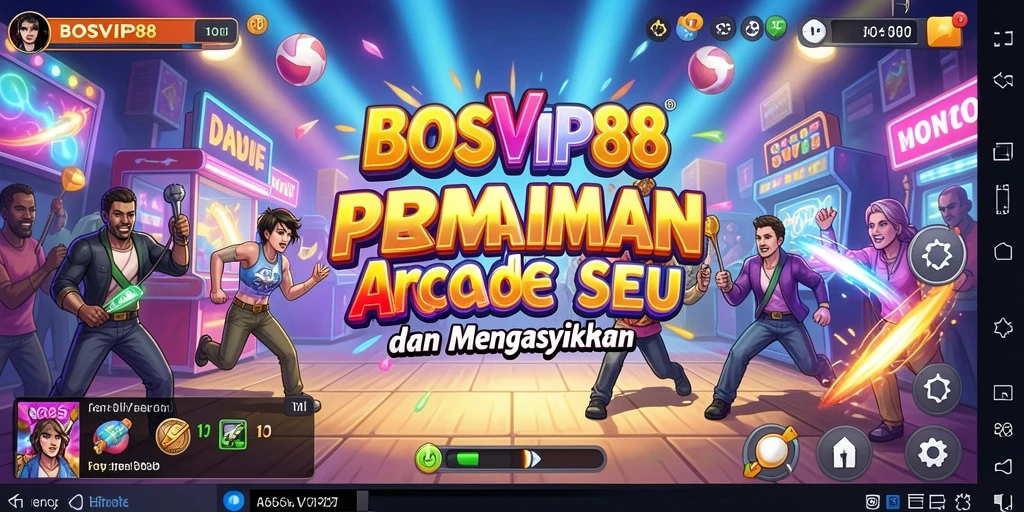 Screenshot utama BOSVIP88 menampilkan aksi seru gameplay Arcade.