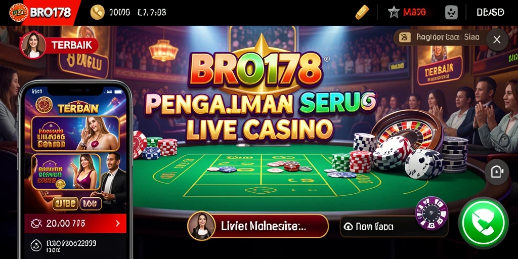 Tampilan gameplay seru dari aplikasi Live Casino BRO178.