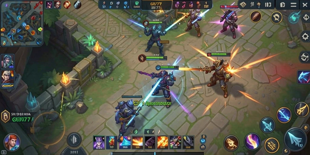 Gameplay seru dalam pertempuran tim di GB777.