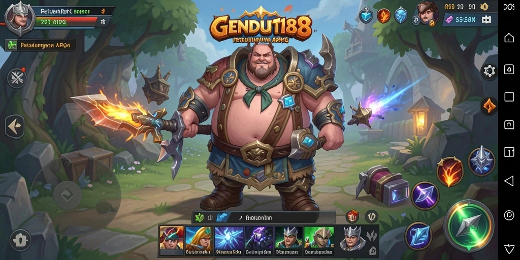 Tangkapan layar menunjukkan aksi mendebarkan dalam gameplay ARPG GENDUT188.