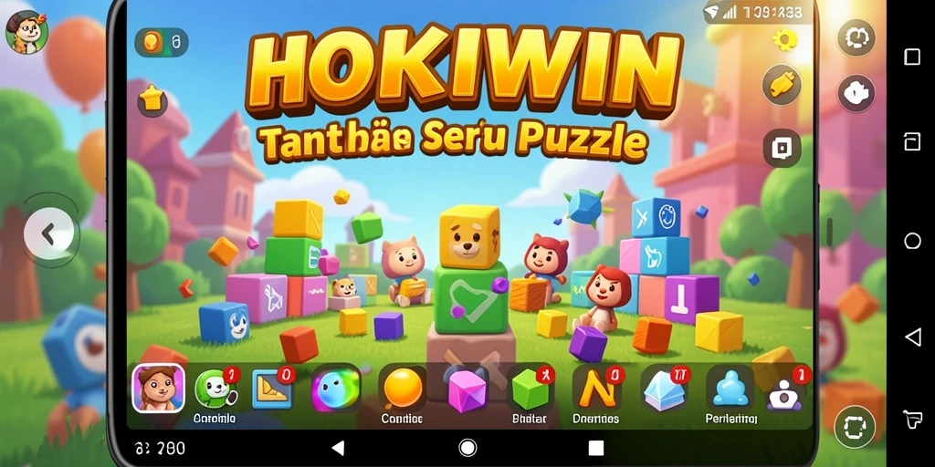 Screenshot gameplay HOKIWIN menampilkan tantangan Puzzle yang seru.