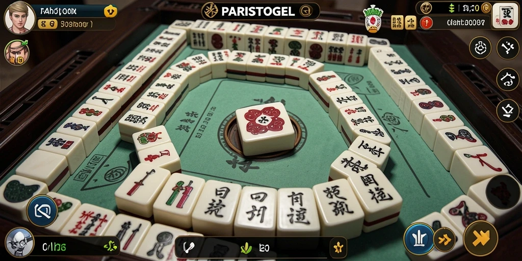 Tangkapan layar gameplay seru di PARISTOGEL dengan tantangan Mahjong.