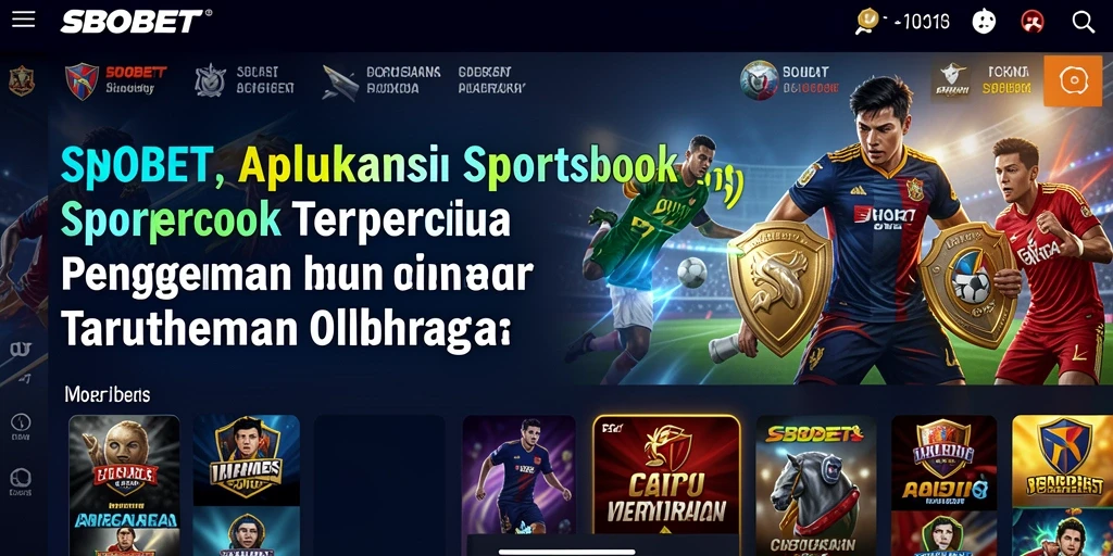 Tampilan menarik aplikasi SBOBET dengan fitur taruhan olahraga.