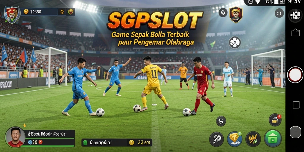 Tampilan menarik gameplay SGPSLOT dengan aksi sepak bola nyata.