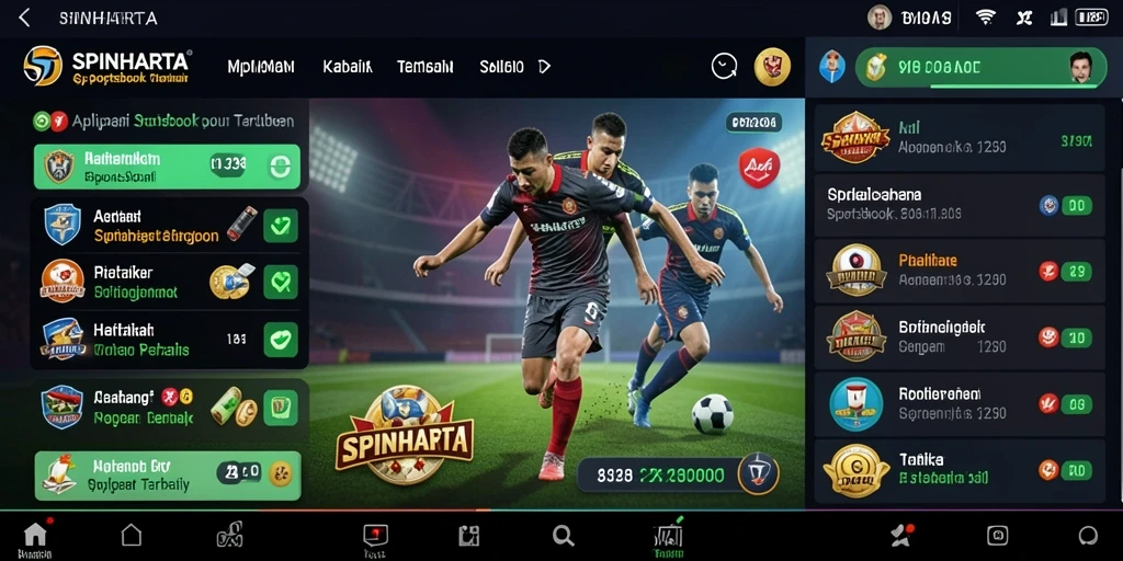 Tampilan gameplay SPINHARTA yang menarik dan interaktif.
