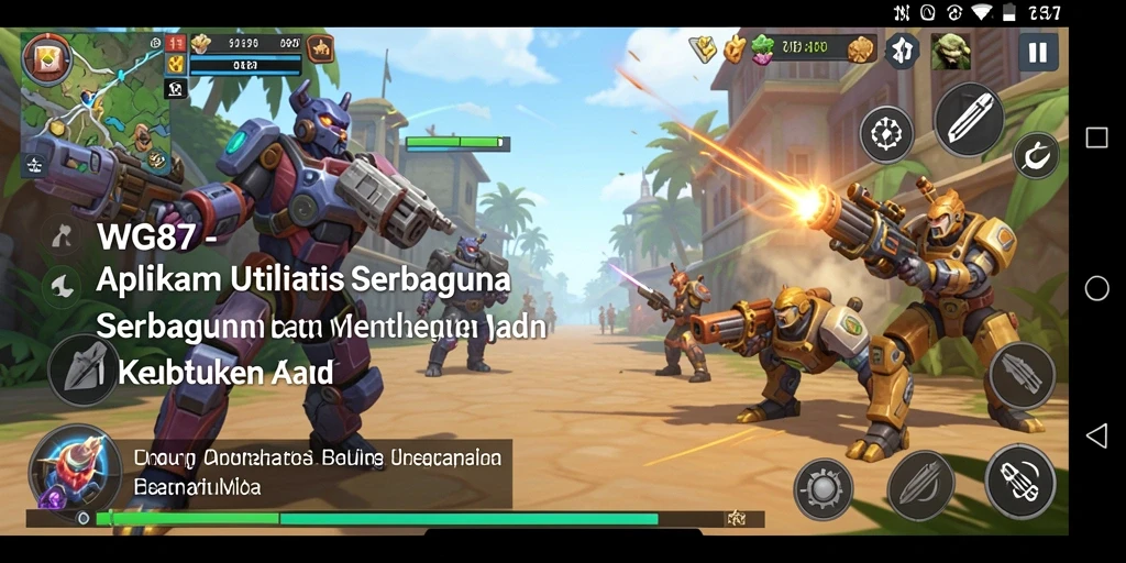 Tampilan antarmuka utama aplikasi WG87 yang memudahkan pengguna.